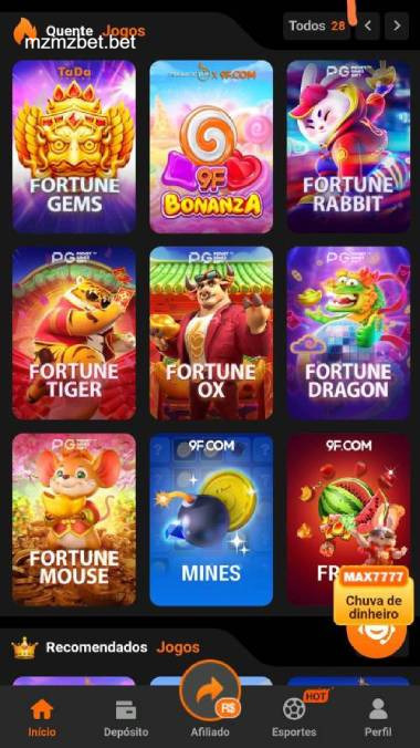 Aplicativo móvel MZMZBET para iOS e Android